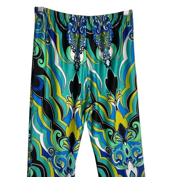 Melissa Paige XS Palazzo Pants Psychedelic Retro 70s Disco Funky Print USA - Picture 7 of 13